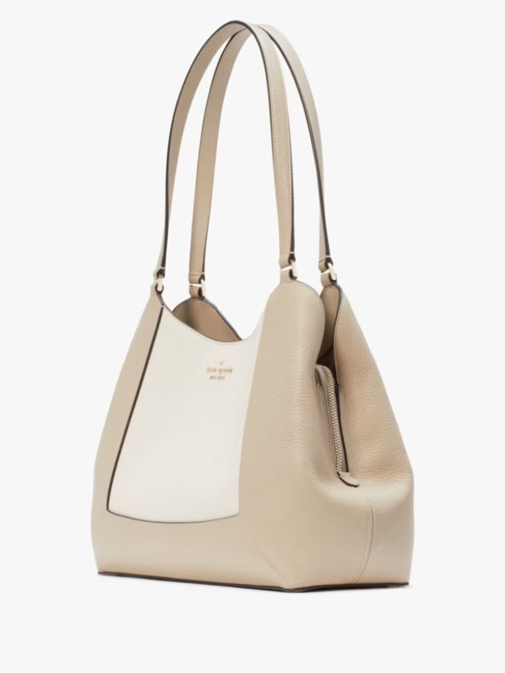 NWT ✅ Kate Spade LENA Colorblock Leather Satchel KH439 LIGHT SAND ⭐ NWT